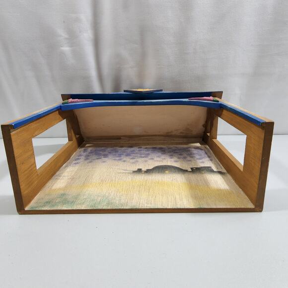 Jim Shore 2003 #113258 STABLE FOR A KING Blue Nativity Creche Stable By Enesco - Picture 10 of 13